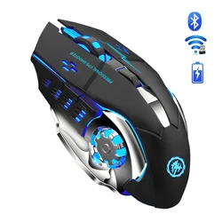 Rechargeable Wireless Mouse Gaming Computer Silent Bluetooth Mouse USB Mechanical Backlight PC Gamer Mouse For Computer