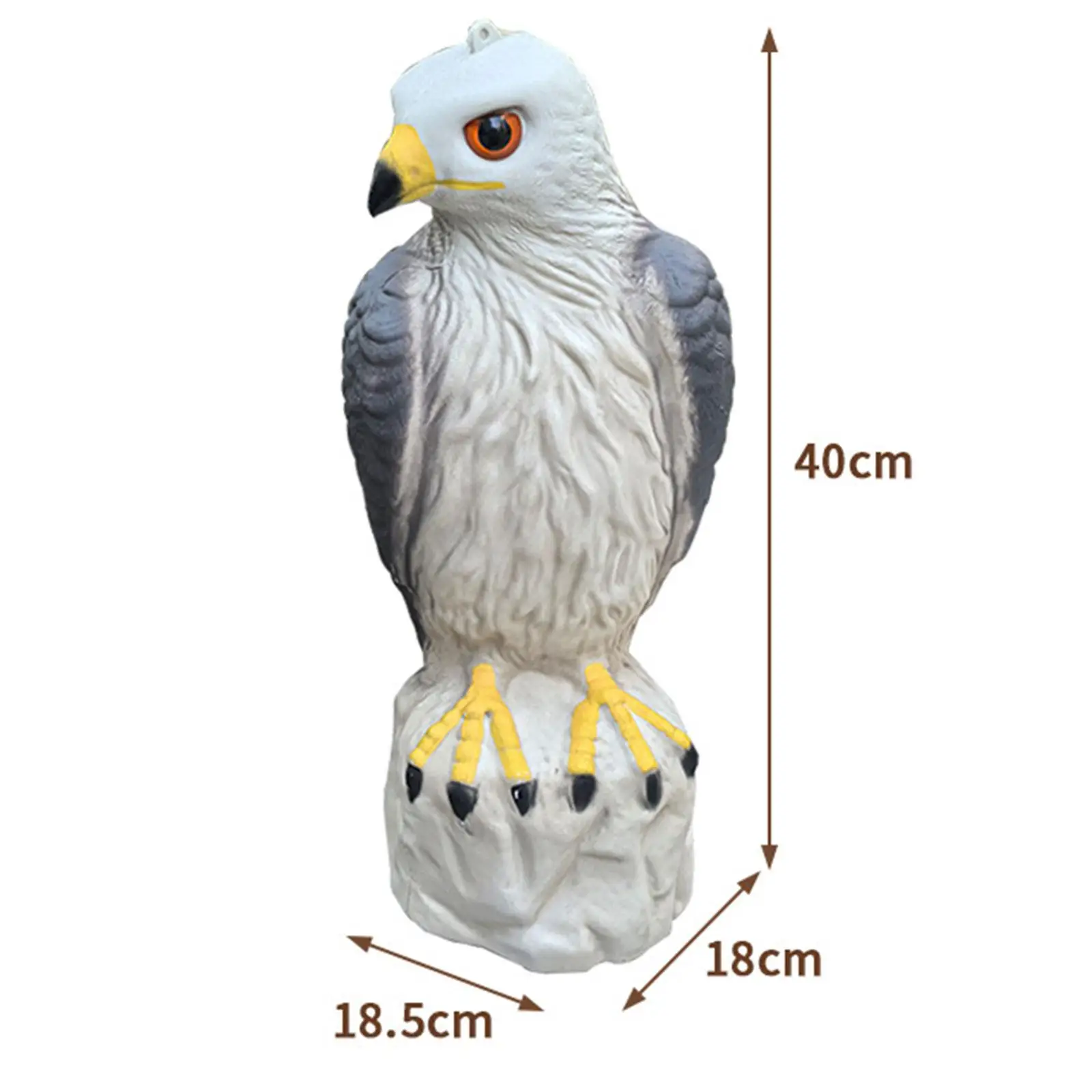 Versatile Garden Eagle Statue Realistic Fake Hawk Decorative Bird Deterrent for Outdoor Lawn Decoration