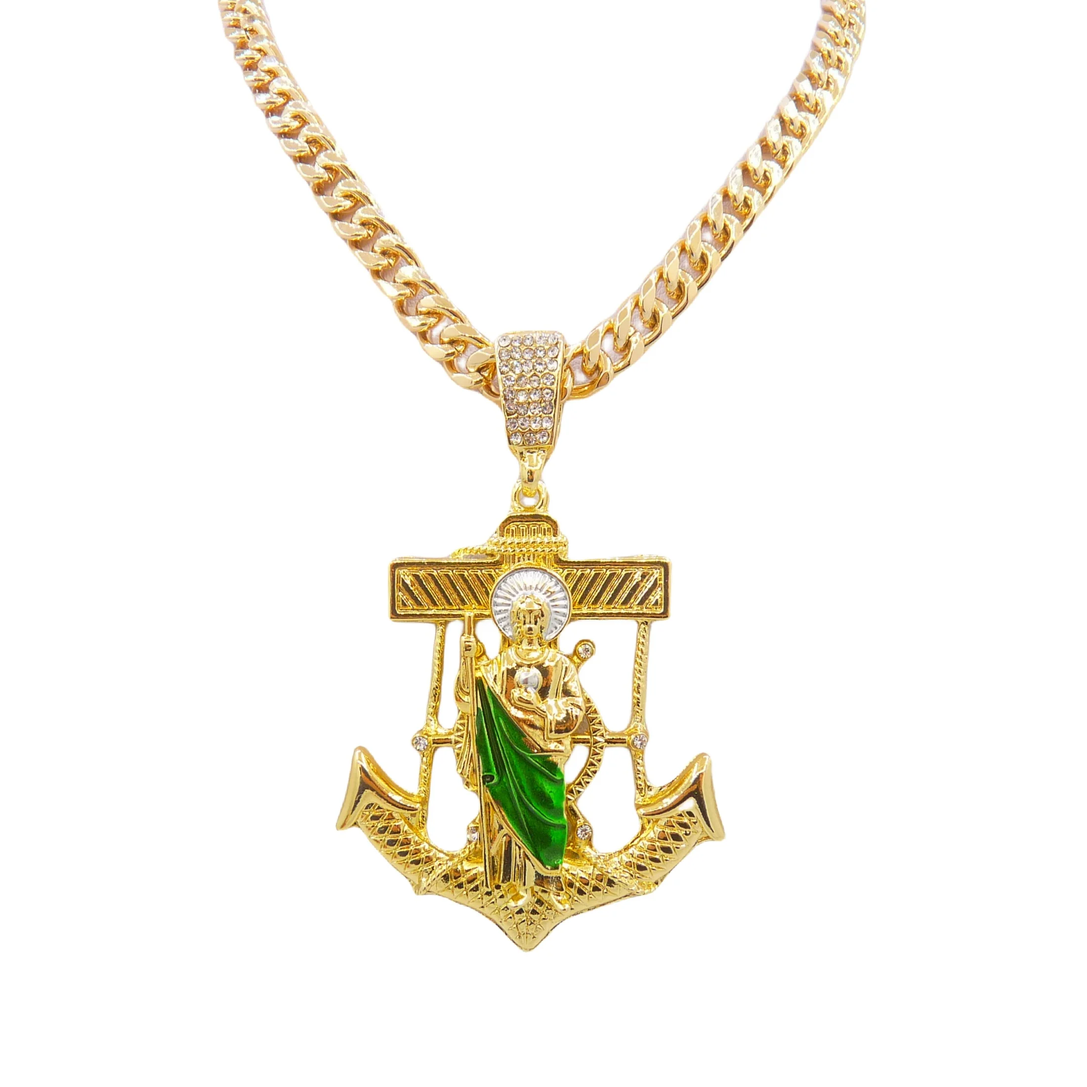 1 قطعة شخصية مرساة سانت جود قلادة طويلة