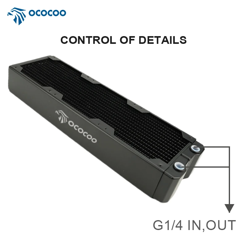 OCOCOO Industrial Machinery Copper Water Cooling Radiator 14 Waterways Efficient Heat Dissipation Energy Saving OC-CRT36
