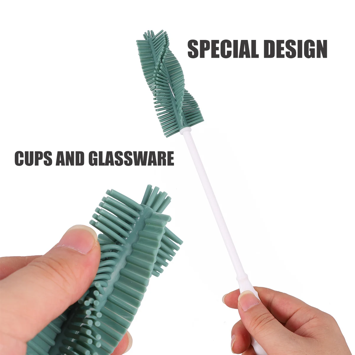 

Silicone Bottle Glass Cleaning Water Scrubber Long Handle Brushes Washing Cups feeding bottle brush Cup Brush Silicone Brush