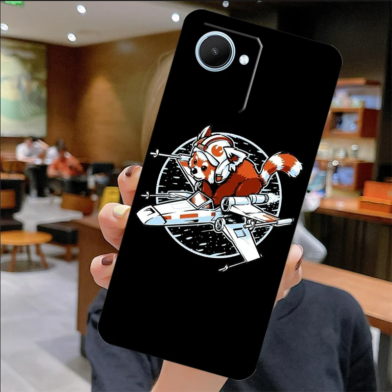 Red Panda Case For Realme GT 7 Pro GT 6 6T 5 C55 C53 C51 C21Y C25S C61 C67 C75 10 11 12 13 14 Pro Plus