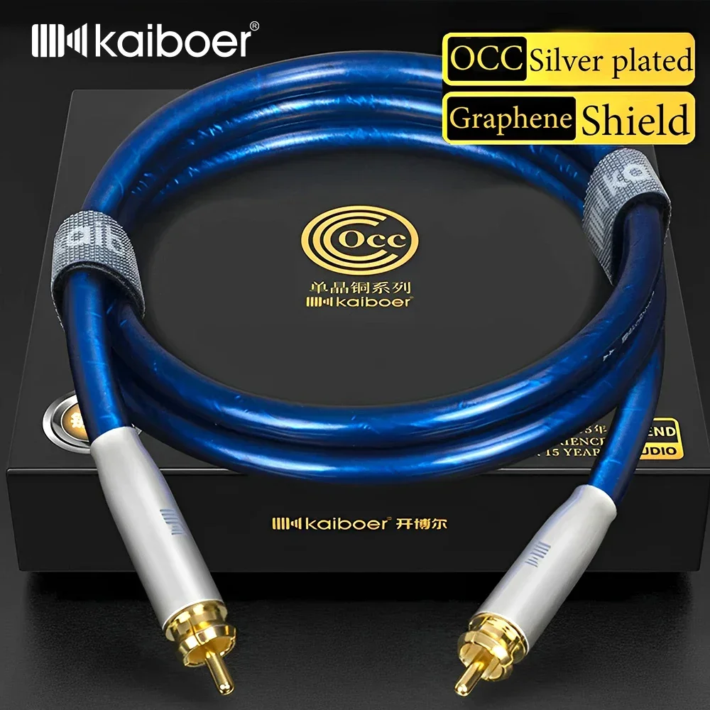 OCC Silver Plated Coaxial Cables Male To Male RCA Digital Audio Cable Suitable for Amplifier TV Sound Card SPDIF Subwoofer Etc