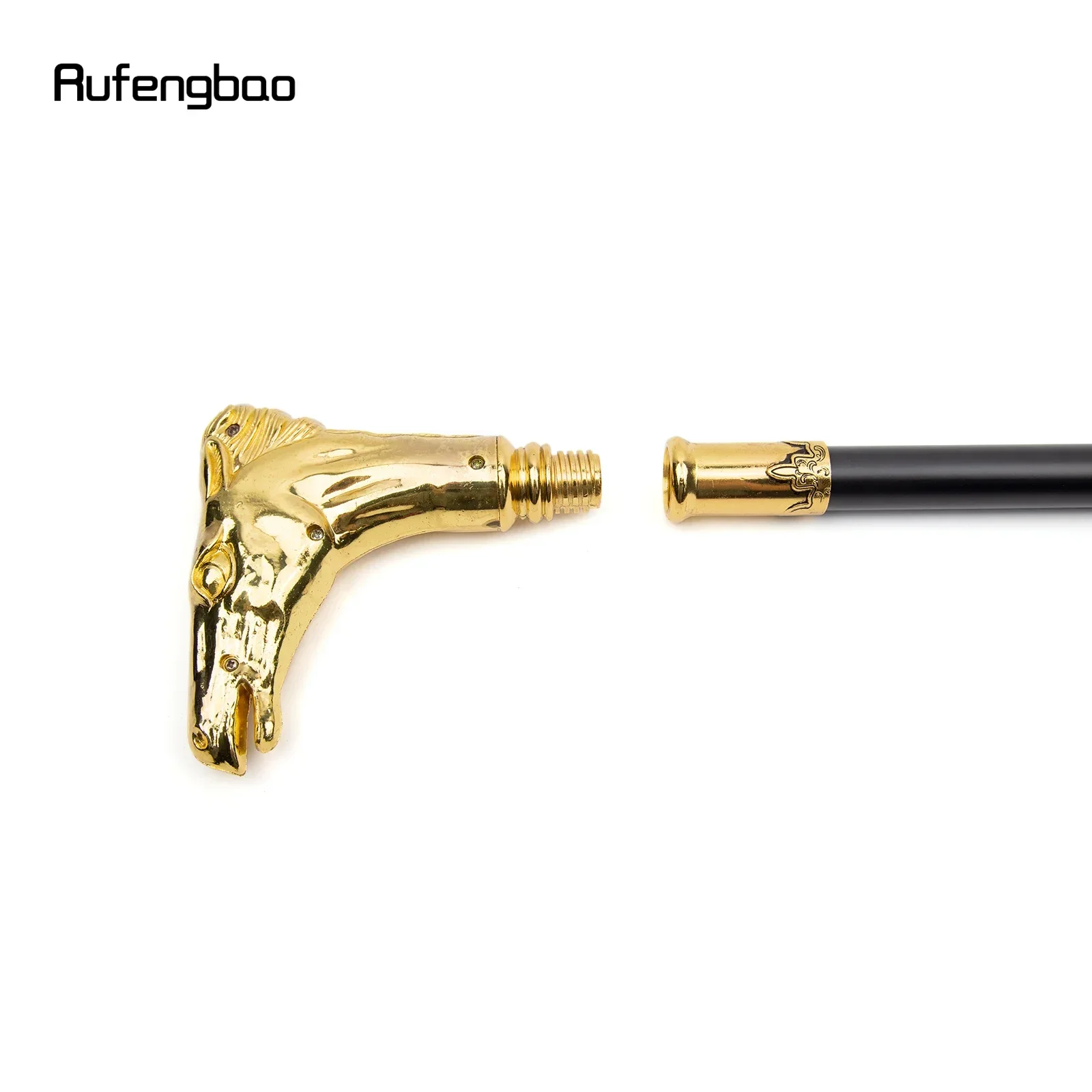 مقبض الحصان الذهبي واحد مشترك موضة عصا للمشي ديكور مصاص دماء تأثيري حفلة عصا للمشي هالوين كروسيير 93 سنتيمتر