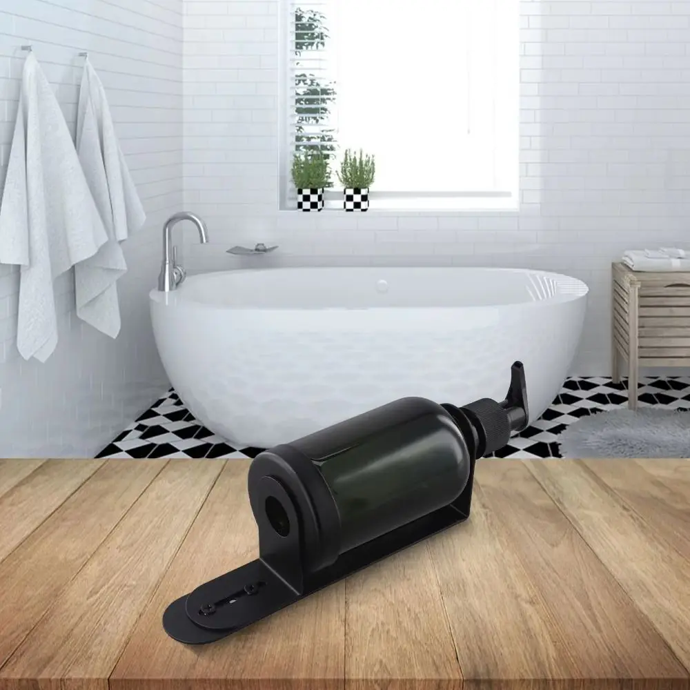 

Refillable Wall Mounted Soap Dispenser Plastic No Need for Drilling Pump Bottle Split Design Convenient Shower Gel Dispenser