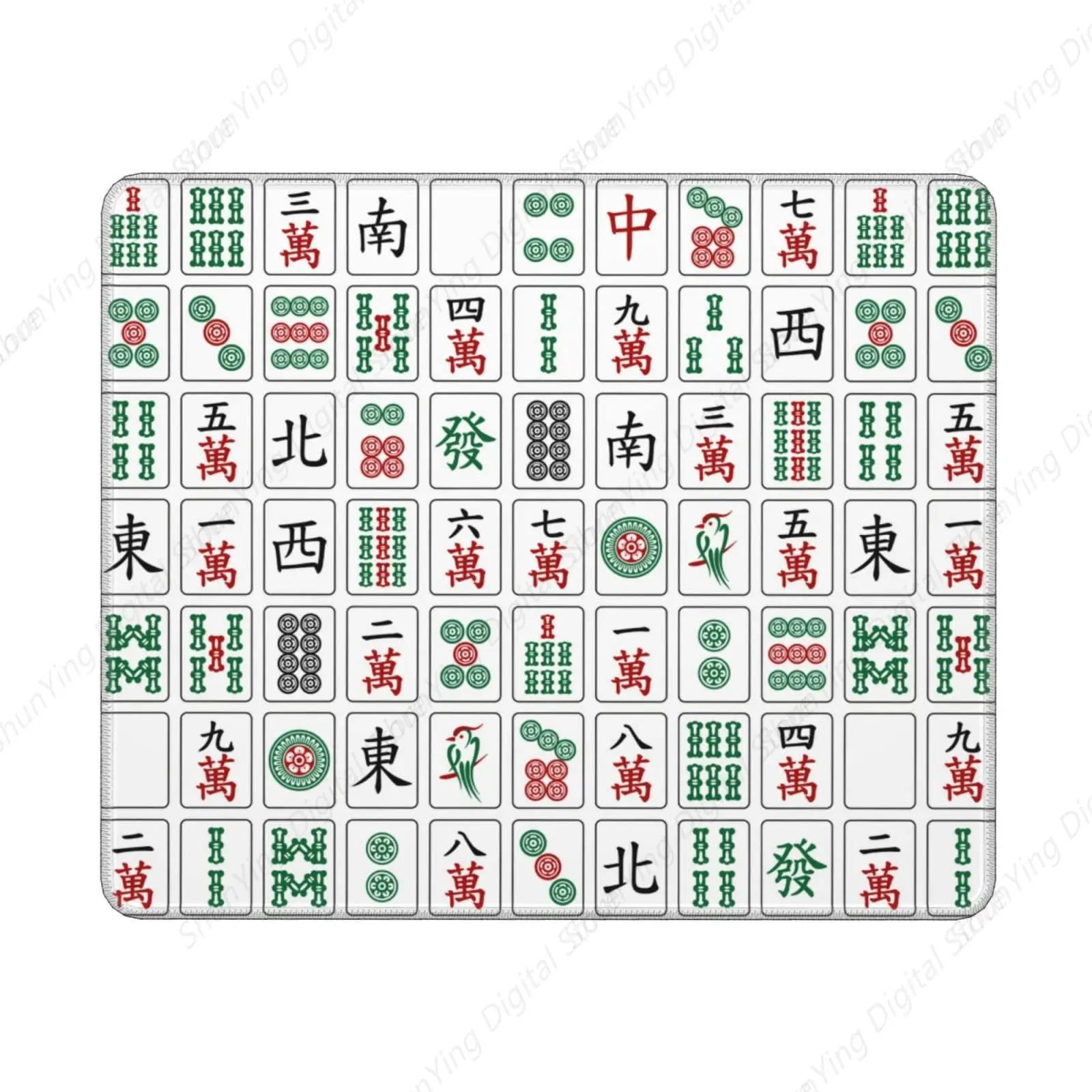 

Chinese Mahjong Enthusiasts Mouse Pad Non Slip Rubber Base Mouse Pad Suitable For Gaming Office Laptops 18*22cm