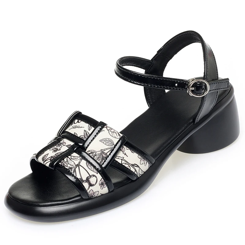 

Women's Roman Sandals 2026 New Thick-soled Women Summer Sandals Large Size Genuine Leather Female Shoes
