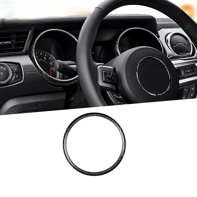 Super Sale Car Instrument Tachometer Trim Speedometer Trim Sticker for Ford Mustang 2015-2023 Carbon Fiber Interior Accessories view 4