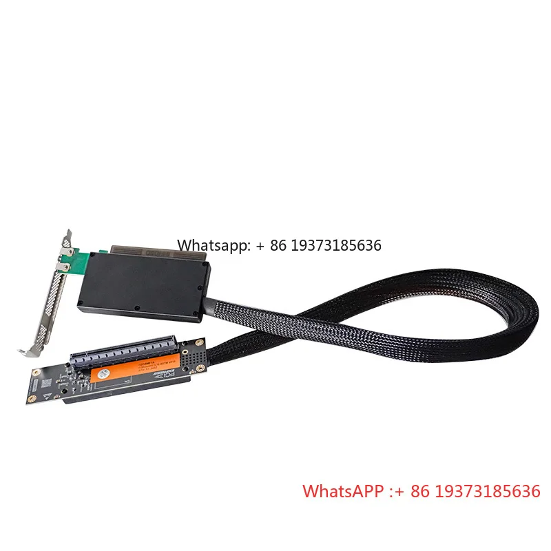 GEN5 PCIE 5.0 X16 GPU Extension Cable 85CM AI Server Adapter Cable for GPU Servers Data Cables