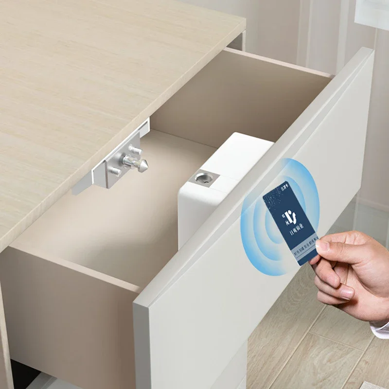 ABS Non-Punching Invisible Lock Keyless and Hassle-Free with Smart Electronic Features Rfid Lock Wifi Drawer Lock With 5 IC Card