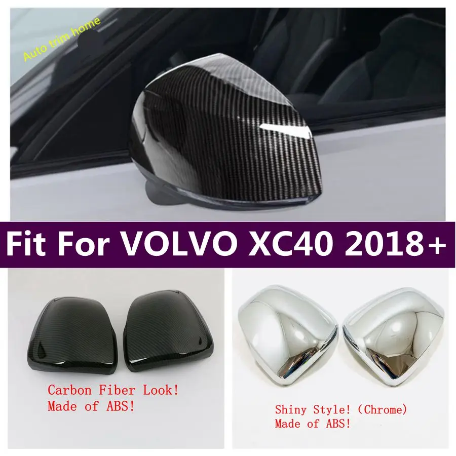 

Outside Door Wing Rearview Mirror Shell Decoration Protector Housing Cap Cover Trim For VOLVO XC40 2018 - 2024 Car Accessories