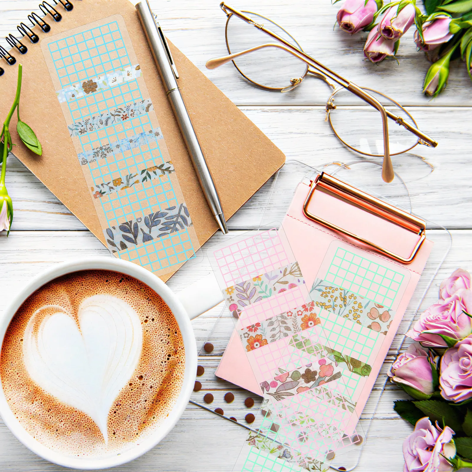 

Набор из 45 пластиковых подложек для скотча васи-тейп, органайзер для хранения и диспенсер для лент, для дома, офиса, школы