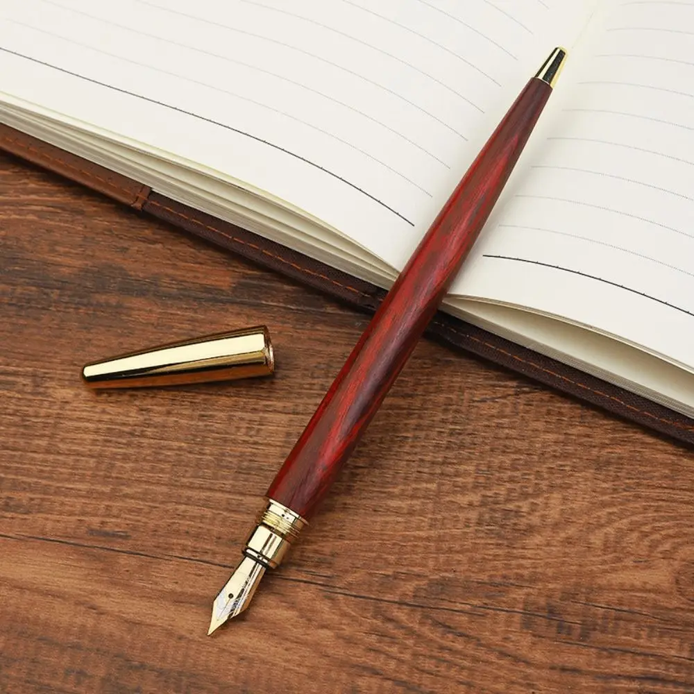 

High-end Busines Wood Fountain Pen Exquisite Smooth Writing Calligraphy Fountain Pen Luxury 0.5mm Business Signature Pen Student