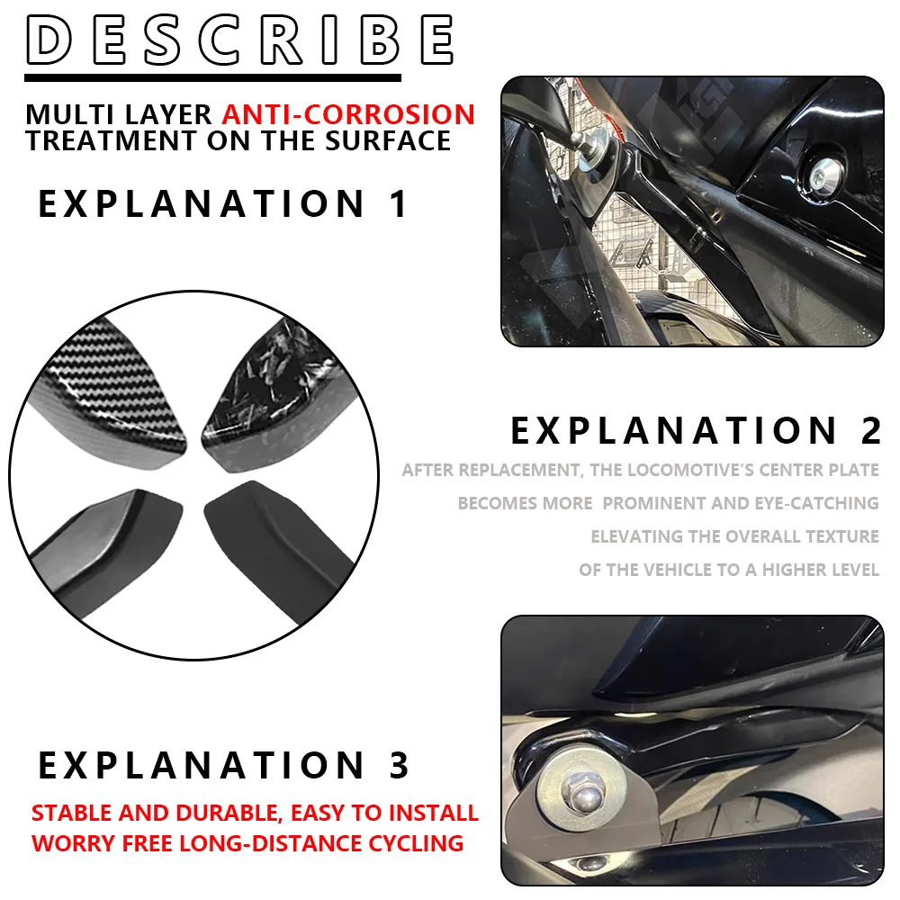 Para TMAX560 2022 2023 2024 TMAX 560 2025 tira embellecedora cubierta embellecedora lateral cubierta protectora trasera accesorios de soporte de tubo de escape