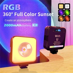 Mini RGB Hot Boot Fill Light Sunset Lamp Photography LED Portable Atmosphere Beauty Mobile Camera Pocket Adjustable