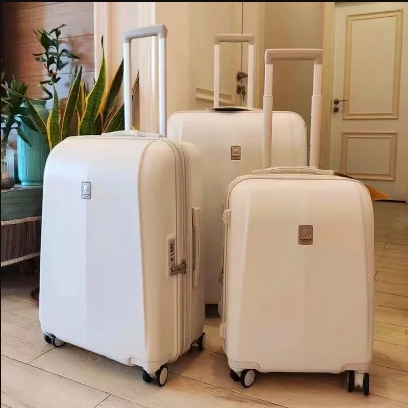 Valise à roulettes universelle pour hommes et femmes, valise à mot de passe, bagages, silencieux, 20 po, 24