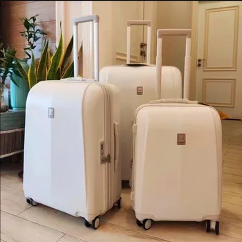 Valise à roulettes universelle pour hommes et femmes, valise à mot de passe, bagages, silencieux, 20 po, 24