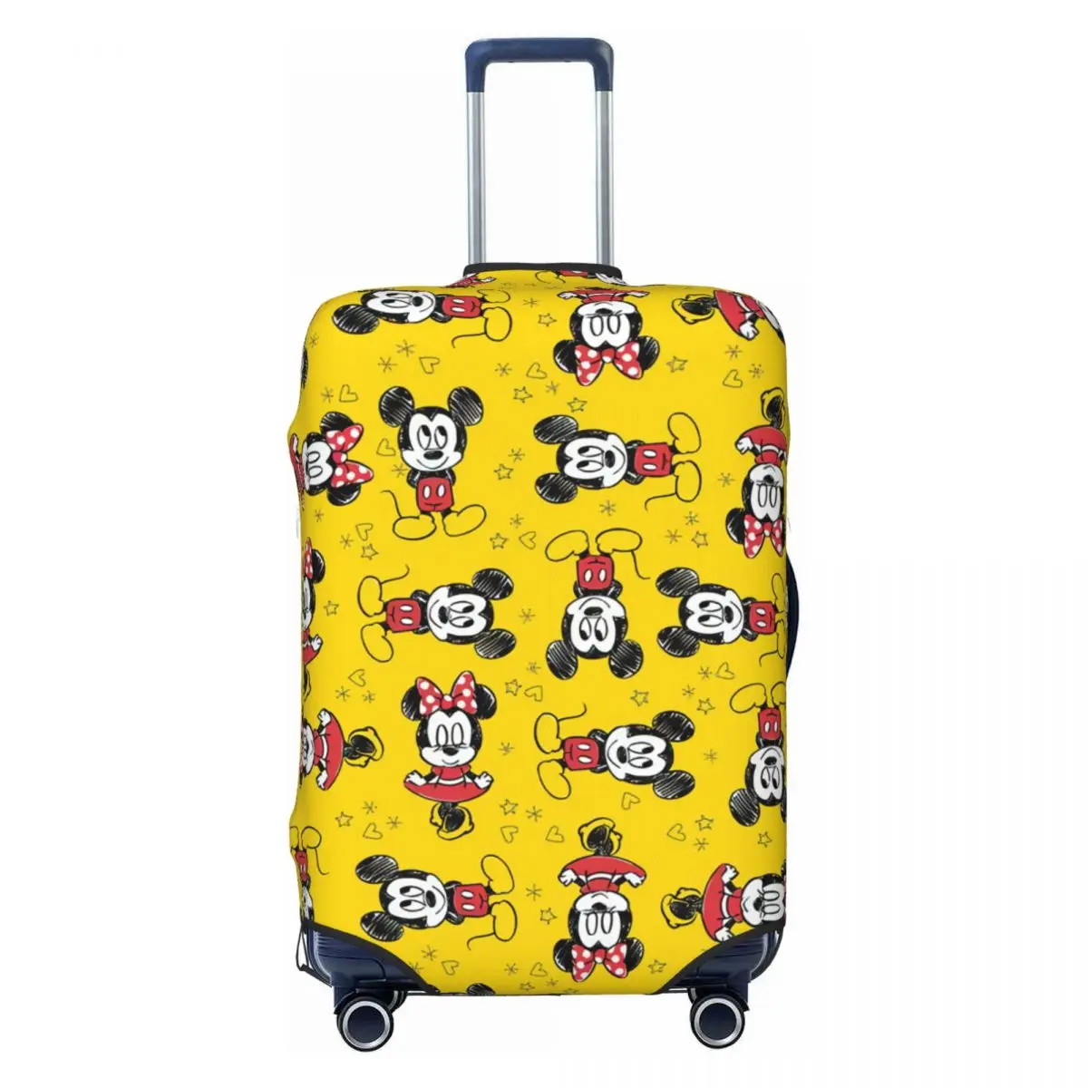 

Custom Sunshine Mickey Minnie Mouse Luggage Cover Funny Cartoon Suitcase Protector Covers Suit For 18-32 inch