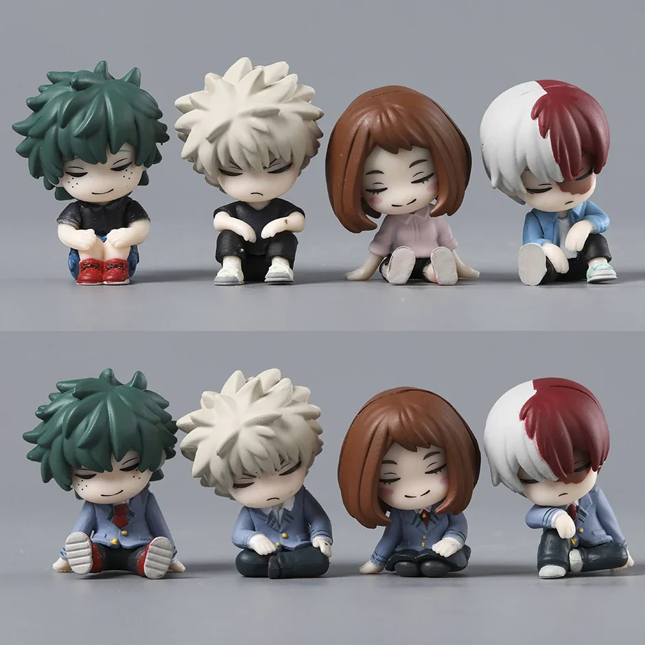 Midoriya Izuku Bakugou Katsuki Todoroki Shoto Ochaco Uraraka Katazun ПВХ модель куклы игрушки коллекционные фигурки 4 шт./компл.