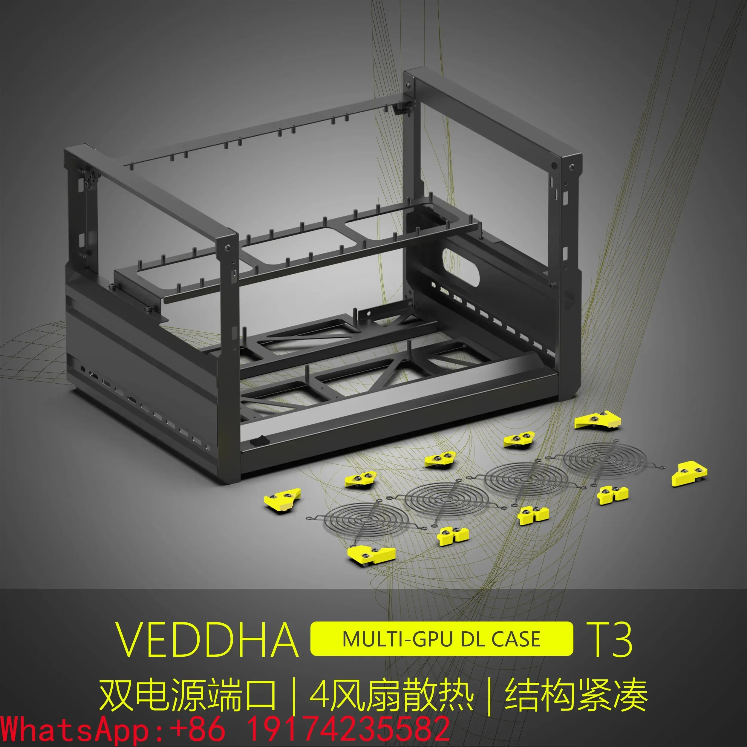 Special clearance,  T3 6 graphics card/multi-graphics card/all-aluminum/AI large model open rack