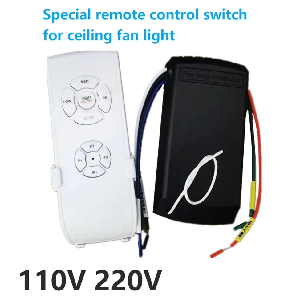 

110V 220V Ceiling Fan Light Lamp Timing Wireless Remote Control Receiver 30 Meter Distance Remote Switch Speed Control Parts