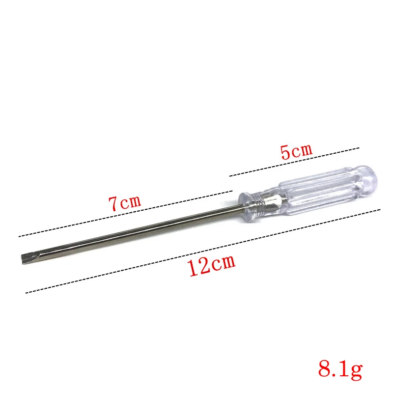 10Pcs Crystal Transparent Screwdriver Cross 9cm 12cm Shaped Transparent Handle Screwdriver for Mobile Phone Repair Toy Gift Tool