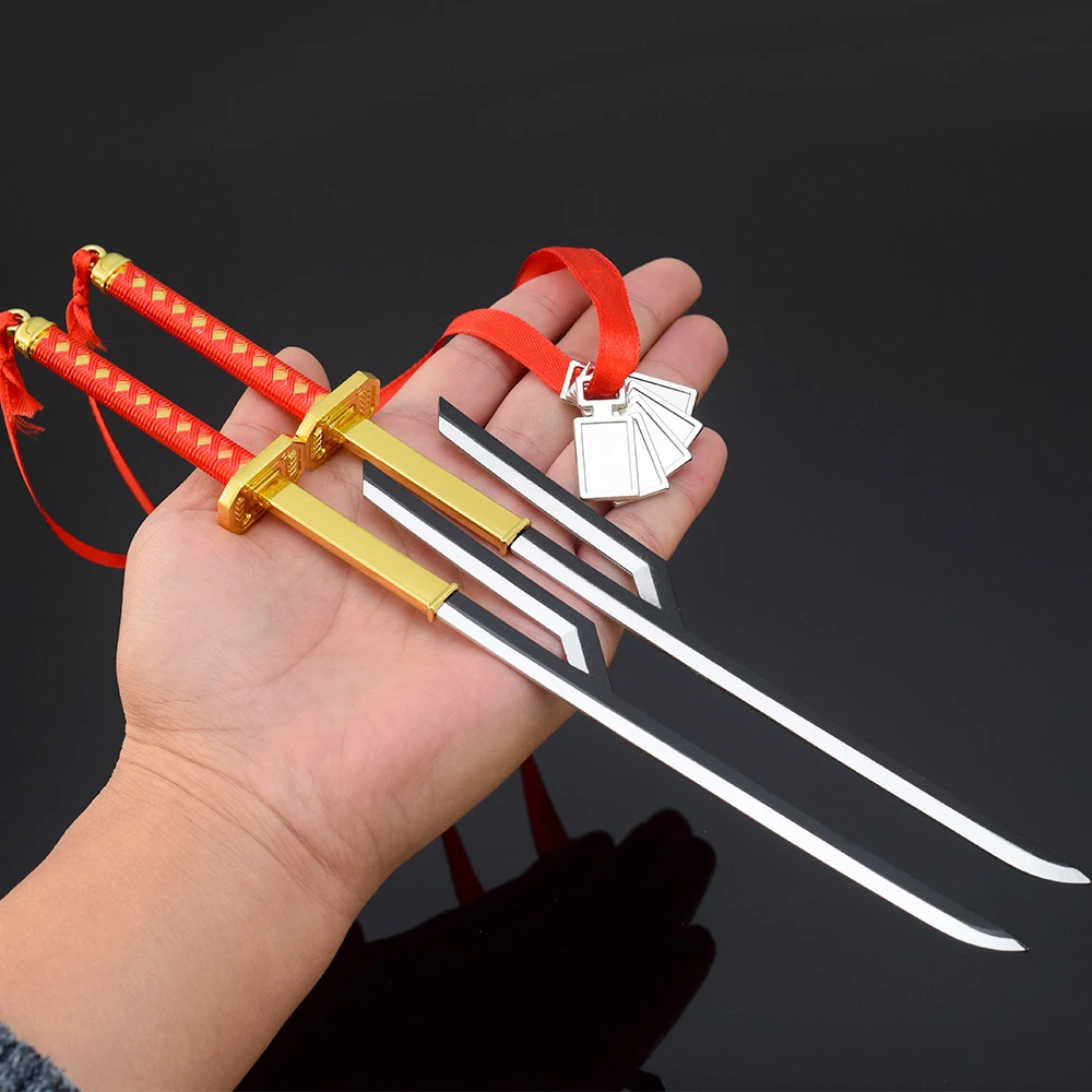 

26cm All Metal Various Weapon Zanpakutou Katana Bleach Anime Tensa Zangetsu Zaraki Kenpachi Handicraft Desktop Ornament Gift Toy
