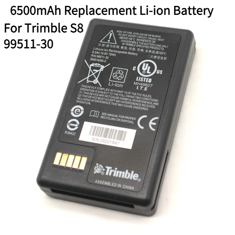 

6500mAh Replacement Li-ion Battery 99511-30 for Trimble S8 Total Station Li-ion Battery 79400 Large Capacity Battery