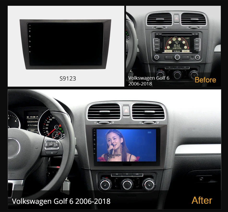 Ownice K6+ 2K for Volkswagen Golf 6 2008 - 2016 Car Radio Multimedia Video Player Navigation Stereo GPS Android 14 No 2din  DVD