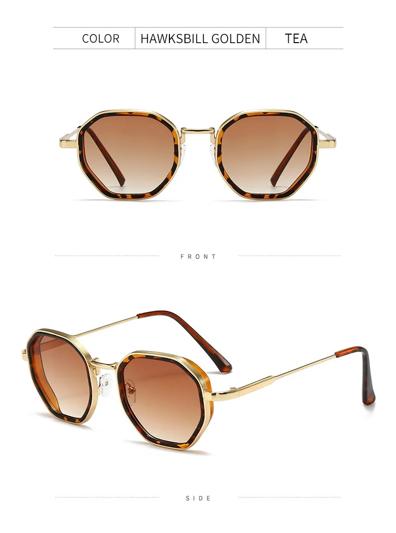 Neue modische Unisex-Sonnenbrille aus Metall mit geometrischem Design, Retro, personalisierbar, trendiger Streetstyle, UV-Schutz, 222 – Detail 13