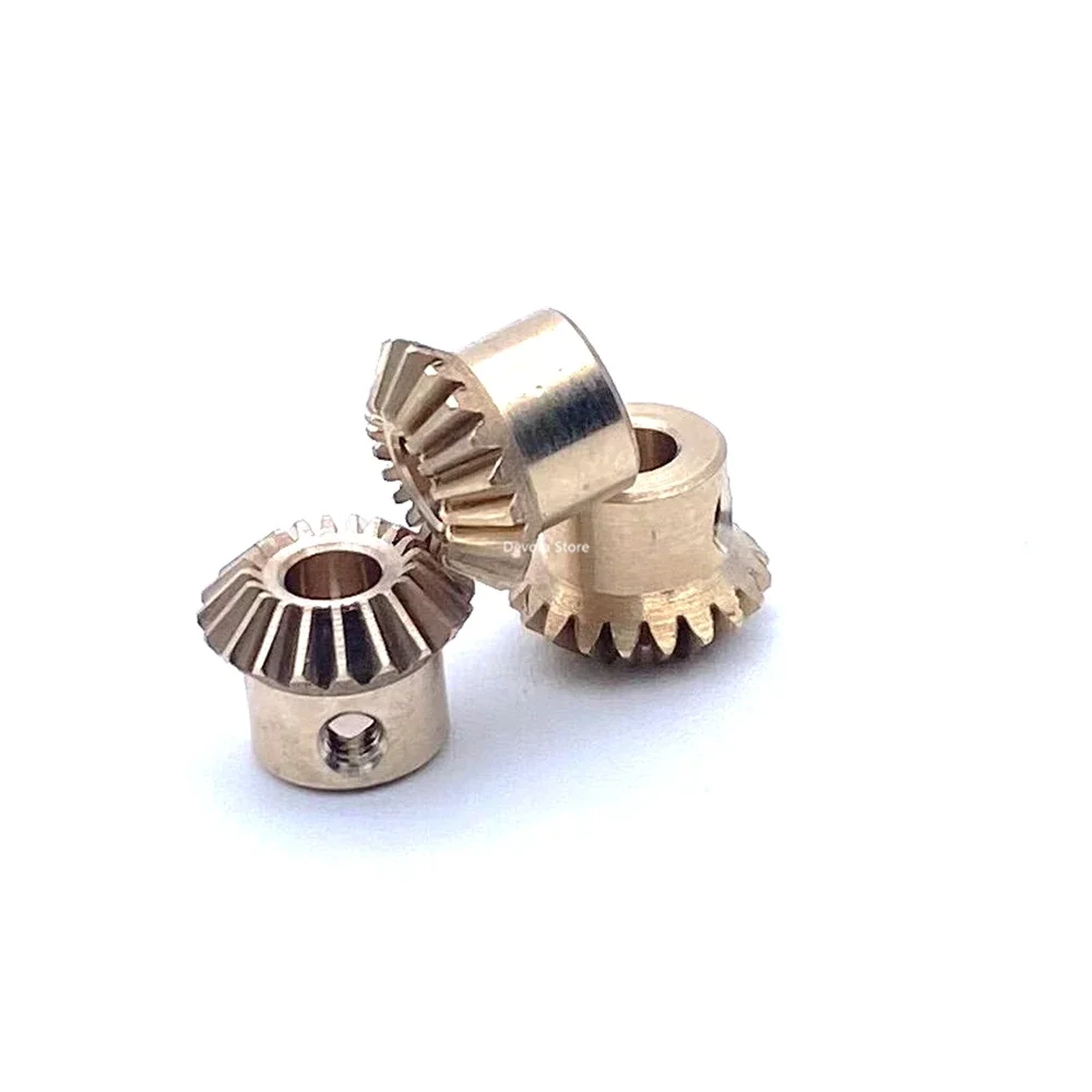 Mini Bevel Gear 1:1 0.4M 15/20/25 Teeth 1.5/2/3mm 90 Degree Angle Equal Conical Spur Gears wheel 20 Teeth Copper Precision