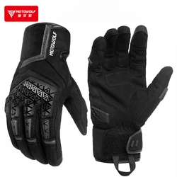 Męskie rękawice motocyklowe z pełnym ekranem dotykowym Akcesoria do motocykli TPR Protector Luvas Para Guantes De Motociclista 오토바이 장갑