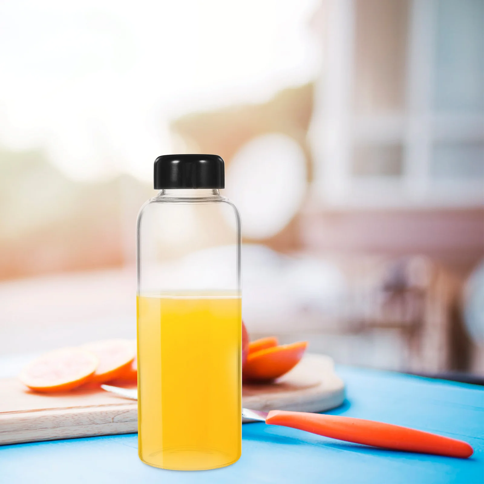 

Glass Water Bottle Transparent Large Capacity Leakproof Sealed Lid Sports Outdoor Portable Drinking Container for Milk Juice Tea