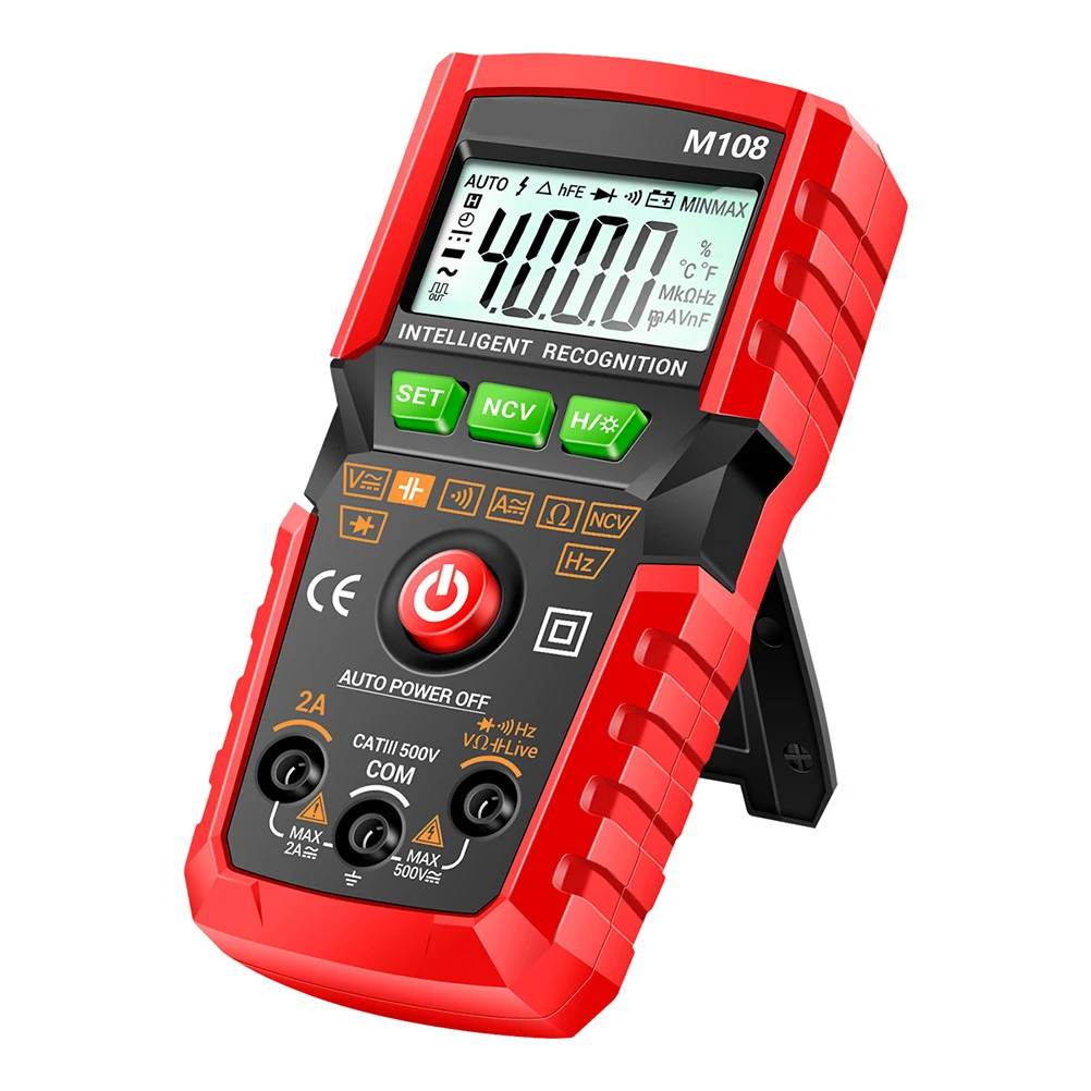 

Smart Digital Multimeter ABS Electronic Rubber Copper Voltmeter Tester Electric Meter Multi Meter Digital Household Automotive
