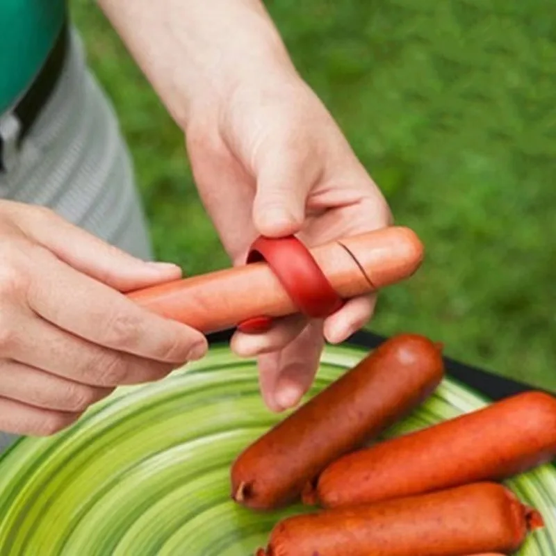 Bbq חיצונית ברביקיו עזר כלי קטן יצירתי כלב חם חתוך נקניק חותך נקניק חותך חותך נקניק חותך