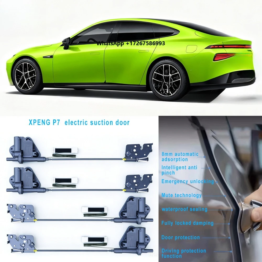 20+ XPENG P7 Car Soft Close Door Kit Electric Suction Door Anti-Pinch Lock IPX6 Waterproof 100,000 Cycles Service Life 1-Year