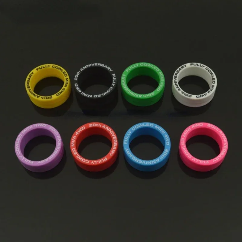 

4Pcs Homemade Medium Diameter Tires 20th Anniversary Fully Cowled Tyre for 1/32 Scale Tamiya Mini 4WD Car Model