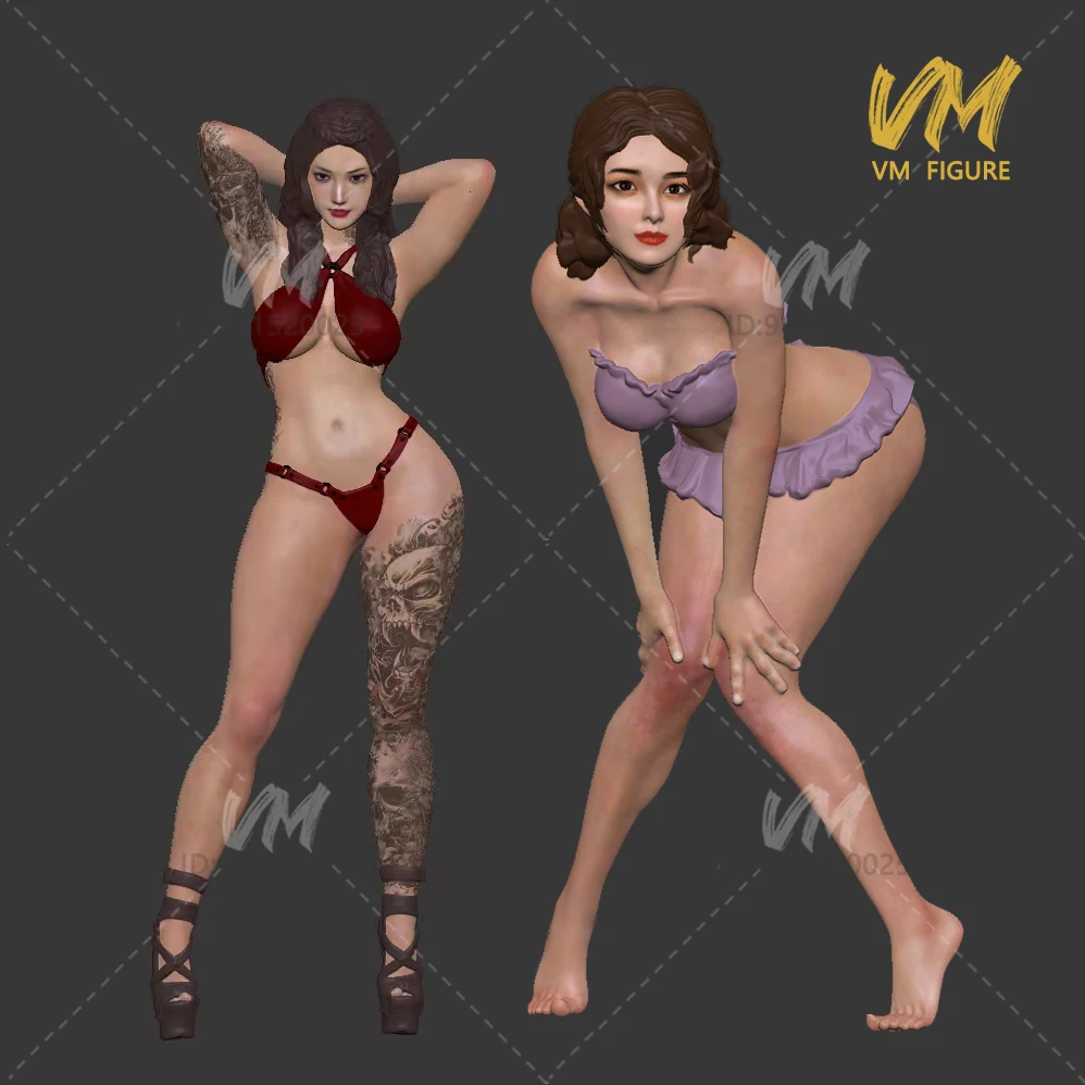 

Realistic Diorama 1/18 Bikini Tattoo Girl Cute Swimsuit Woman Painting Model Miniature Figure Scene Prop Vehicles Decor DollToy