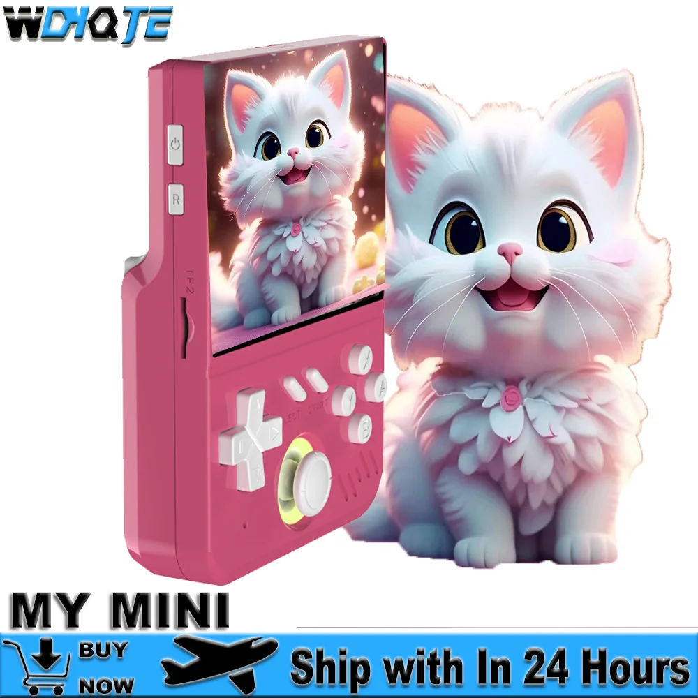 

Game Console Portable Custom Video Player 2.4G Dual Wireless Controller MY MINI Linux System 3.5"IPS Screen Retro Handheld Video