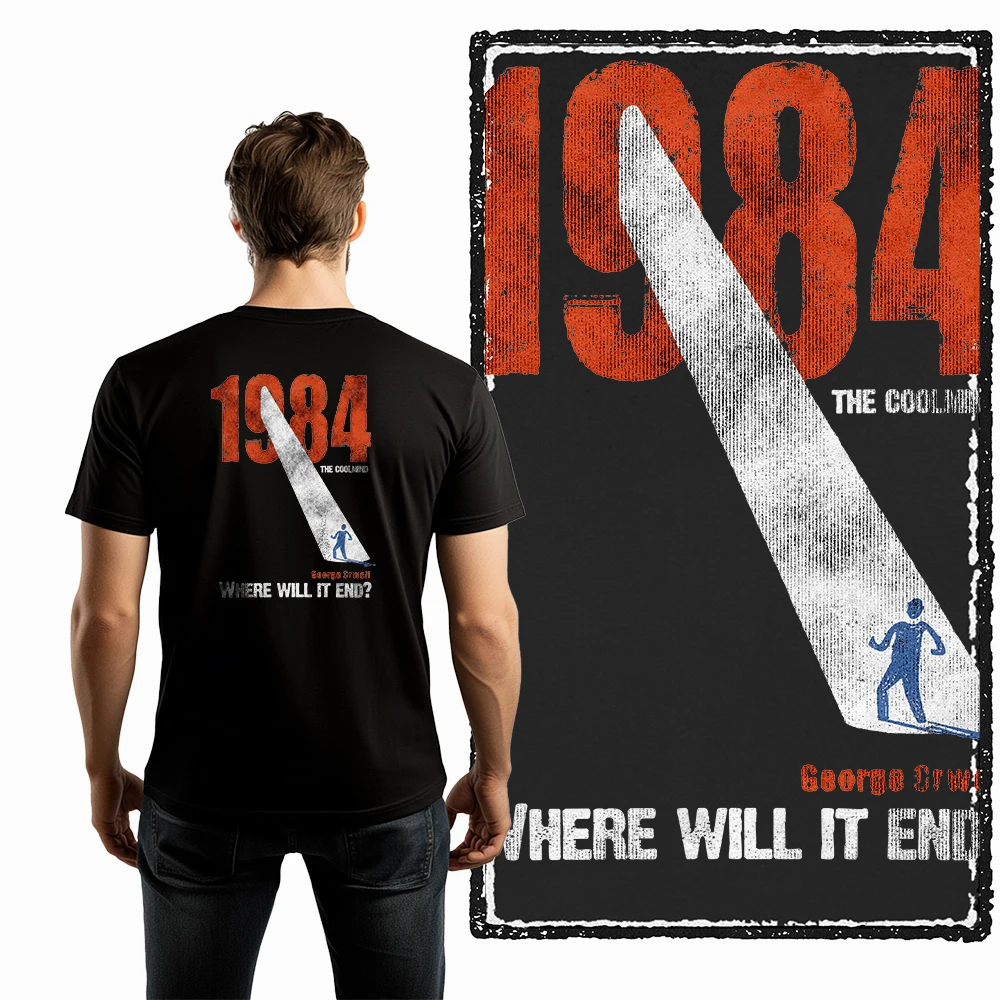 Coolmind 1984 الخلفي القطن الشارع الشهير بارد الحصري الجرافيك الرجال تي شيرت الرجال التي شيرت الشارع الشهير الجرافيك تي شيرت للرجال المحملة