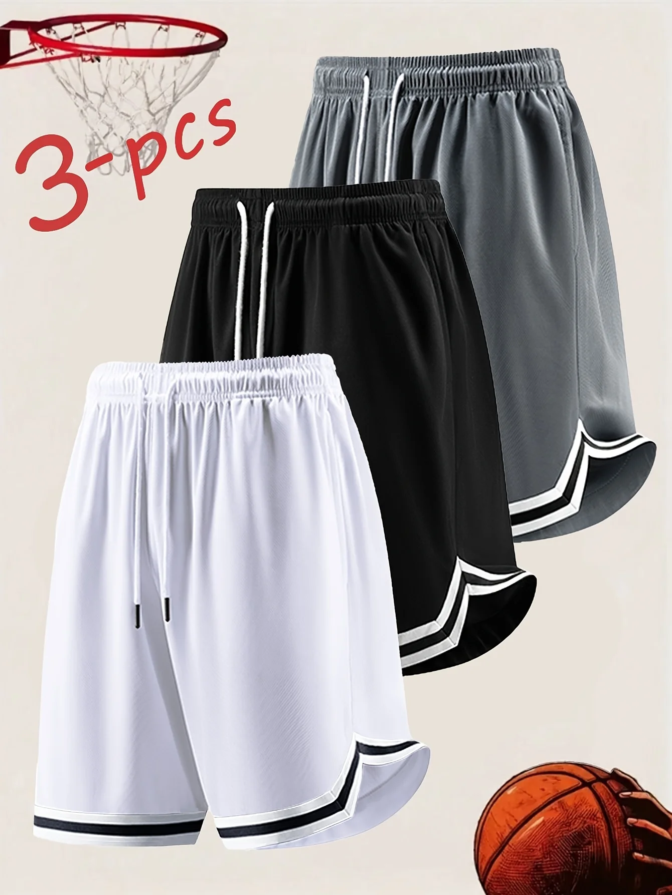 

2026 mens basketball pants athletic court shorts elastic Y2K oversized casual quick drying shorts Suitable for daily fitness