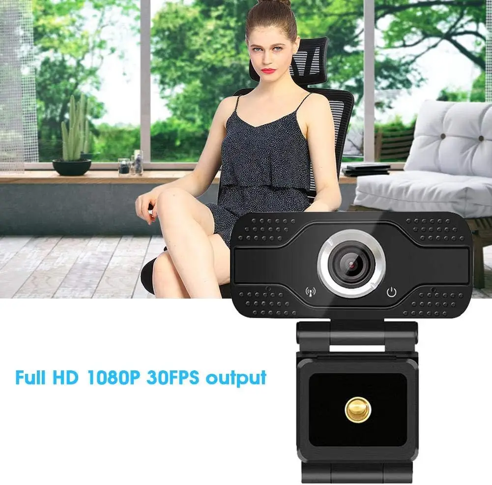 Kamera internetowa Full HD 1080P 30fps do laptopa, komputera PC, wbudowany mikrofon do wideorozmów, konferencji, pracy na żywo, podróży, z możliwością użycia ze statywem. — zdjęcie 3