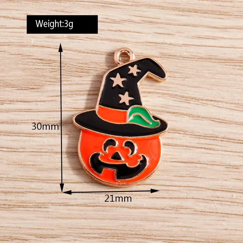 Tusember 10 Stück Halloween-Anhänger, handgefertigt, Geist, Teufel, Kürbis, Mumie, Fledermaus, Anhänger für Armband, Halskette, Ohrringe, Schmuckherstellung, DIY – Detail 23