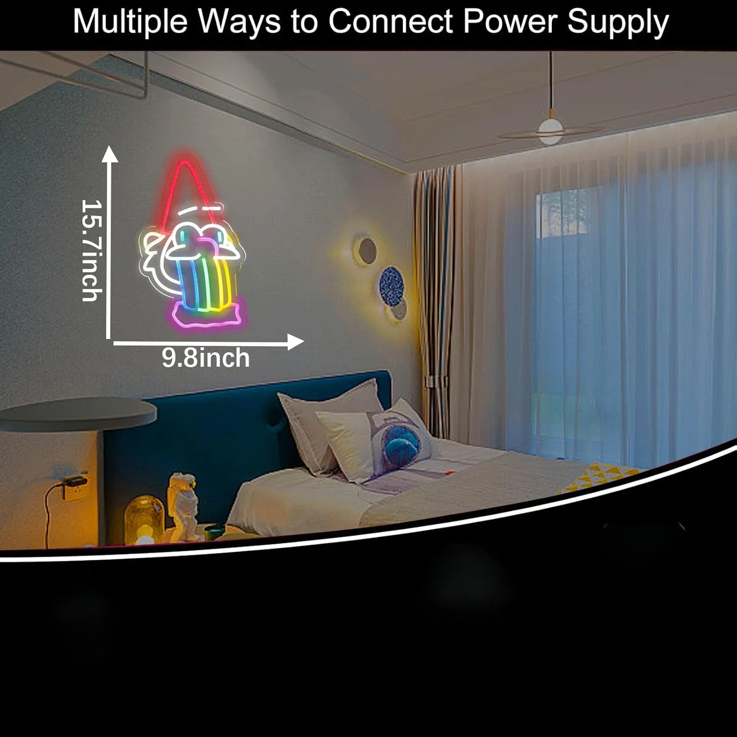 Gravty Fall Dwarfs Spit Out Rainbow Neon Sign Anime LED Neon Light Bedroom Bar Living Room Wall Decor USB Powered Gamer Gifts view 2