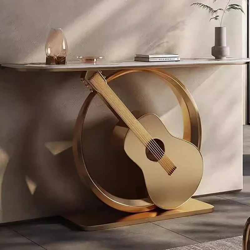 Mesa de Pasillo de Diseño Único, Moderna y Elegante, Mesa Esquinera de Lujo Europea, Mesa Esquinera Minimalista Única para Sala de Estar, Muebles para el Hogar