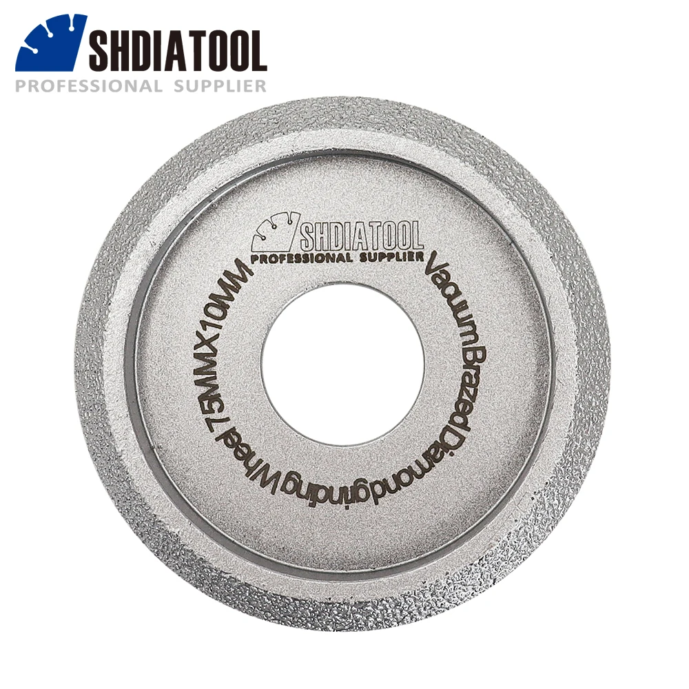 

SHDIATOOL Vacuum Brazed Dia 75mm Diamond Grinding Wheel Wood Carving Sanding 10mm Grit Abrasive Tool For Marble Ceramic Stone