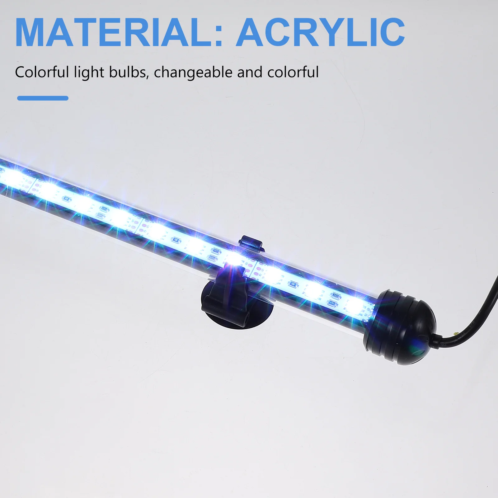Luce per acquario a LED Lampada per acquario in acrilico durevole Dispositivo di illuminazione impermeabile sommergibile Luce a LED per acquario facile da installare