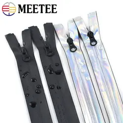 2/5Pcs 40-100cm 5# Waterproof Nylon Zipper Decorative Reflective Invisible Reverse Zippers Bag Clothes DIY Sewing Accessories