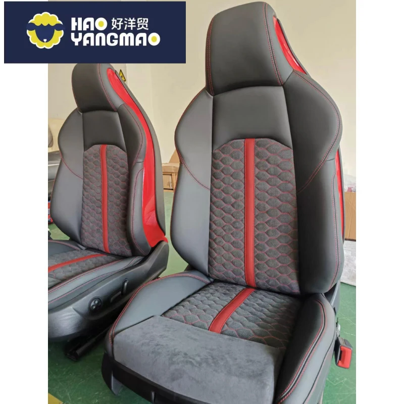 Suitable for Upgraded S4 S5 Sports Seat Cushion Kit & Luxury Customized Leather Waterproof Racing Covers Audi A4 A5 B9 2017-