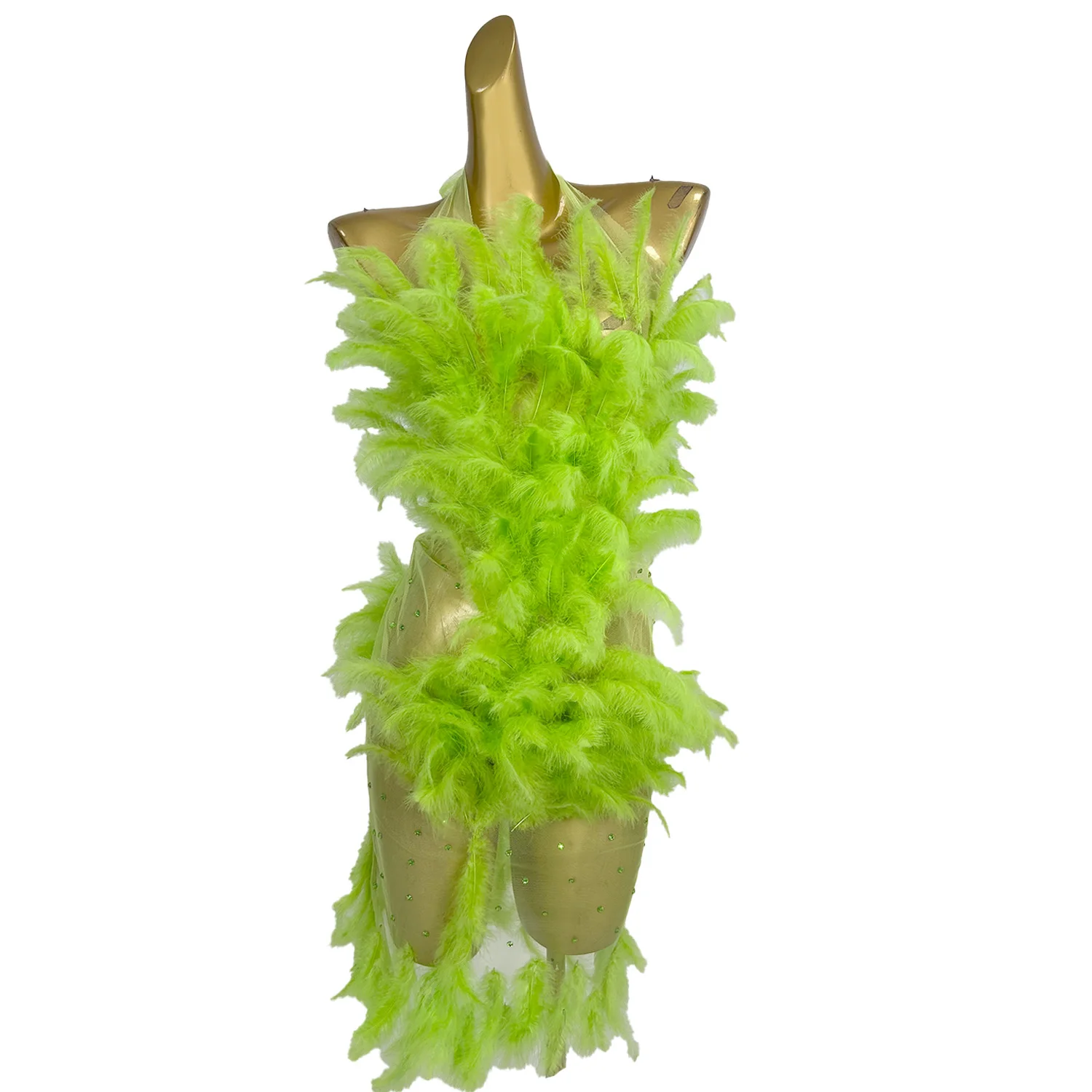 ชุดเดรสยาวสำหรับงานวันเกิดแบบเซ็กซี่ สายผูกคอ เปิดหลัง ประดับขนนกและคริสตัล เหมาะสำหรับงานปาร์ตี้กลางคืน งานพรอม งานราตรี งานแสดง และงานเทศกาล